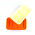一次性两格/便当盒饭盒打包盒外卖盒商务盒带盖橙色【1000套/箱】
