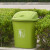 蓓尔蓝 方形垃圾桶 40L 户外大容量物业商用无盖厨房大号果皮桶办公室纸篓BEL128 绿色