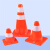 百瑞川 PVC路锥红路障圆锥市政安全警示反光锥雪糕桶三角锥形筒 备件（定制） 30cm. 