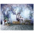 维诺亚北欧灰色麋鹿背景墙布3D手绘森林客厅墙纸8D彩色小鹿卧室床头壁画 【整张】环保无纺布