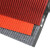 海斯迪克 HKC-13 复合双条纹地垫地毯 防尘防滑蹭土入门垫 大红色宽0.9*1米