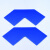 海斯迪克 警示6S四角定位贴 桌面定位定置标签标识 定位贴6S管理定位贴纸 10*5 L型蓝色切角12个 HKQL-18