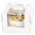 猴大福生日蛋糕盒子生日蛋糕盒白色手提开窗透明慕斯蛋糕盒 6寸盒（白色开窗） 1套含加厚底托