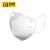 百舸 N95口罩一次性防护口罩单片独立装五层过滤层白色2盒共50只装