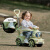 厘物儿童电动车1一3岁扭扭车宝宝遥控玩具车可坐人婴儿周岁礼物手推车 [滑行带推杆]中国红+音乐灯光 电力驱动