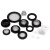 硅胶垫片防水垫圈密封件橡胶滤网绝缘耐高温耐磨耐油4/6分1.5/2寸 黑色橡胶垫（1寸+1.2寸）各5个