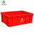 水共王俞 加厚塑料物流周转箱 零件盒 物料箱 分类筐 工具箱 储物 红色 A5480*355*170MM