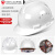 初构想适用于国标安全帽工地男加厚abs玻璃钢施工头盔建筑工程透气工作 V型国标经济透气款-白