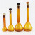 KAIJI LIFE SCIENCES容量瓶标准口具塞3.3高硼硅玻璃定量瓶细颈梨形瓶带检定证书棕色5ml,100只1箱
