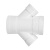 联塑（LESSO）45°异径斜四通PVC-U排水配件白色 dn250×200