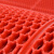海斯迪克 HK-596 内六角镂空隔水垫 游泳池防滑垫PVC耐磨型地垫地毯 红色1.6m宽×15m(整卷)
