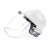 筑采（ZHUCAI）电焊面罩 防护面屏配安全帽式透明防冲击防油飞溅打 白安全帽+支架+PVC包边屏