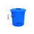 康迪普 塑料水桶加厚铁柄圆桶大容量储水收纳桶 100L蓝色带盖