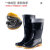 百舸 高筒雨鞋雨靴 牛筋底防滑耐磨耐酸碱雨鞋 劳保黑色胶鞋 1双 44 BG-ZB-8674
