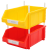 葱旭塑料组合式零件盒货架五金工具收纳盒立式螺丝元件斜口物料零件箱 A1零件箱(452*300*175mm) 黄色