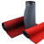 七彩阁 双条纹绒面地垫地毯 PVC防尘进门垫防滑垫 单位：张 红色45cm*70cm