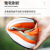 麒燕劳保鞋高弹EVA贴片透气舒适安全鞋钢包头防刺防滑工作鞋 橙色 43 