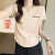 MODX香港潮牌高品质设计感不规则下摆纯棉短袖恤女夏季小个子遮肚子上 白色(侧边黑小爱心)306短袖 S
