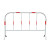 京酷 镀锌铁马护栏 道路交通施工可移动围栏 市政幼儿园商场警示隔离栏 1*1.5m白红