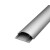 海斯迪克 HK-415 铝合金线槽 金属防踩线槽 半弧形地板地面穿线用 金属线槽 铝合金线槽 长度1米（12号）