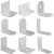角铁固定件 不锈钢角码90度直角L型加固角铁支架三角铁层板托桌椅家具连接件 新40*20角码10只价配螺丝