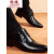 奥康（Aokang）皮鞋英伦尖头内增高男士高端软底韩版潮黑色透气商务休闲 A18 37