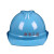 定制透气国标加厚头盔施工建筑工程电力防护帽男士定制 V型透气天蓝