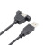 益德胜 USB2.0延长线带耳朵公对母数据线带螺丝孔可固定锁机箱面板USB数据延长线 黑色2米
