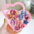 宝宝小装礼物塑料指环可爱宝石 迪士尼公主12件 爱心盒 颜色随机