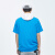 CABBEEN卡宾商场同款男装圆领短袖T恤字母烫胶印花蓝色简约H 蔚蓝色47 48/170/M