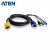 ATEN 宏正 2L-5303UP 工业用3米PS2+USB 接口切換器线缆 提供HDB,USB及PS2信号接口(电脑端) 三合一(鼠标/键盘 /显示)SPHD信号接口(KVM切換器端)