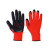 曼睩 12双优质丁晴红色 手套劳保工作耐磨橡胶胶皮带胶塑胶防滑挂胶手套