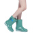 上海牌 559 女士中短筒雨靴 加绒款 防滑耐磨雨鞋防水鞋 舒适PVC雨鞋 户外雨靴 可拆卸棉套内里 绿色 36码