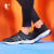 【店长推荐】乔丹男鞋 新款运动鞋网面跑步鞋舒适慢跑鞋 黑色银色（革面） 42