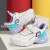 卡丁（KADG）男童鞋网面气垫2023新款防滑软底中大童秋季透气时尚运动鞋潮酷 白色 37
