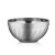 不锈钢碗防烫碗双层隔热碗不锈钢饭碗刻字食堂汤面碗 18CM百合碗(外径17.5CM) 面碗