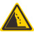 帝阔90直径交通标识牌圆牌三角牌铝槽现货警示牌路标指示标志不锈钢版 注意落石b90cm