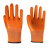 朋安 劳保手套 防油耐酸碱防护手套 桔纱PVC满挂-纯胶（12双）