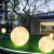 远波  LED月球灯太阳能智能光控防水手绘户外公园氛围亮化庭院景观灯 60cm-接电地插款