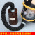 丸宠防毒面具导气管0.5米波浪管防化面罩配件滤毒罐通气连接管 1米黑色管