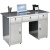 国瑞信德304不锈钢带抽屉电脑台式桌长方形工作台 1.2米三斗二门(201板)