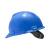 梅思安/MSA V-Gard PE标准型V型安全帽 带下颚带一指键帽衬 工地施工建筑 蓝色 1顶 可定制 IP