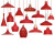 星期十中国红色工业风灯罩吊灯30款 42cm红色定制