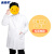 美奥帮 儿童白大褂学校实验室幼儿园表演服装 薄款松紧袖（外贸）XS建议身高（100~110)