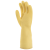 越秀山加厚牛筋橡胶手套乳胶家务清洁防水洗碗耐酸碱工业塑胶明黄 明黄色 L