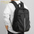梵乔希品牌双肩包男大容量轻便多功能休闲电脑背包高中初中学生书包男 黑色