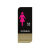 亚克力洗手间门牌卫生间标牌男女厕所指示牌创意个性标识牌定制 黑色 女款 25x10cm