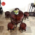檀趣红木家具花枝（学名：巴里黄檀）螭龙纹圆桌中式仿古圆形休闲餐台