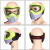 定制脸部防护面罩撞色运动面具pqb竞技战术防雾 黑蓝配灰镜片
