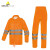 代尔塔 分体式雨衣套装407400 反光条荧光款 PVC涂层 橙色 XL 1件